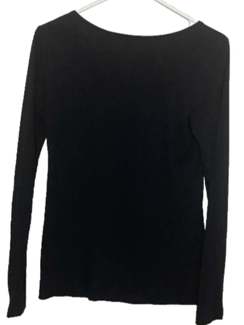 Fabletics Small Women's Solid Black Workout Long Sleeve Top Blouse Black on Blac - Picture 2 of 2